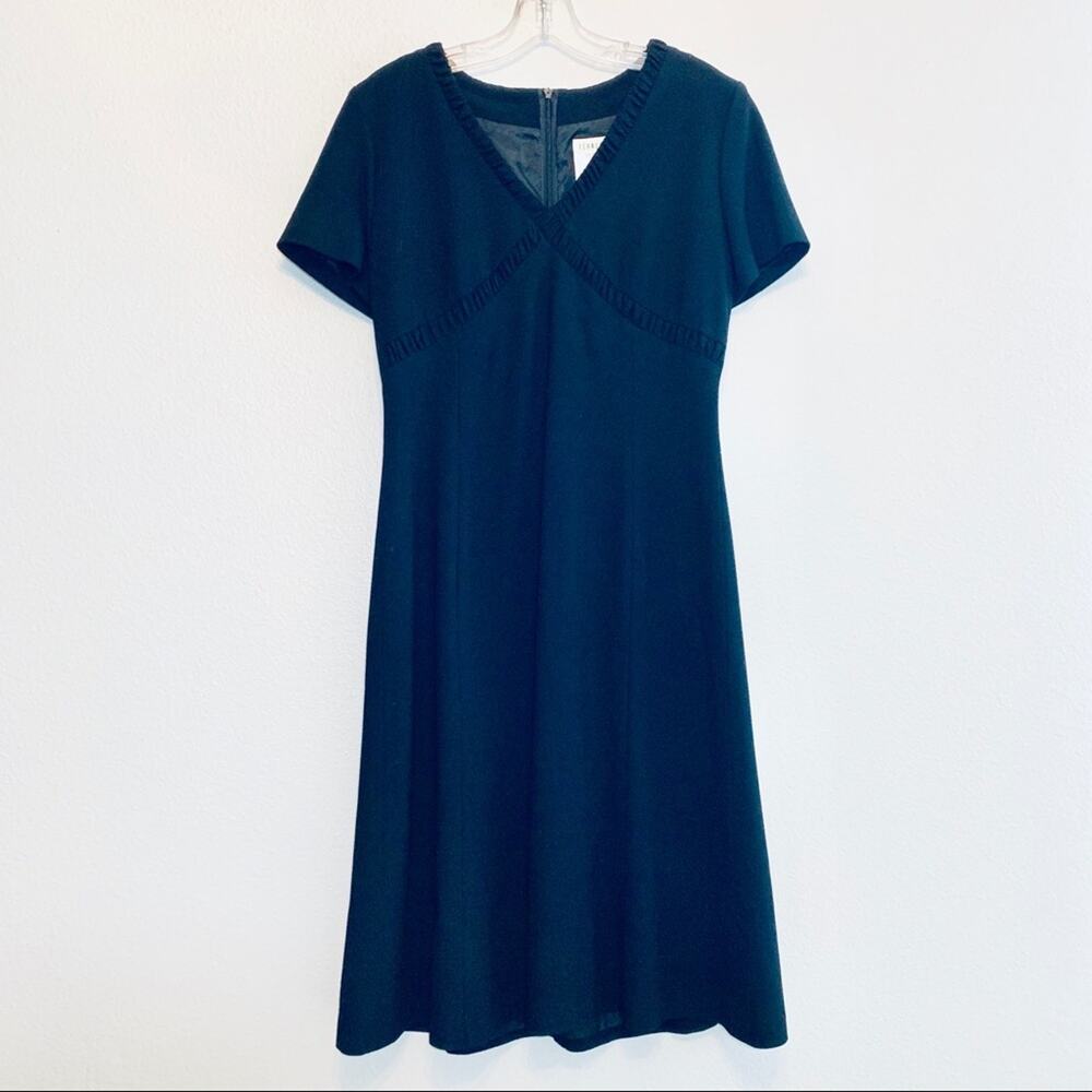 Feraud dress womens size US 6 little black wool LBD classic feminine office